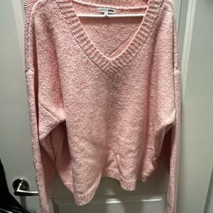 Soft Pink V-Neck Sweater 2xl